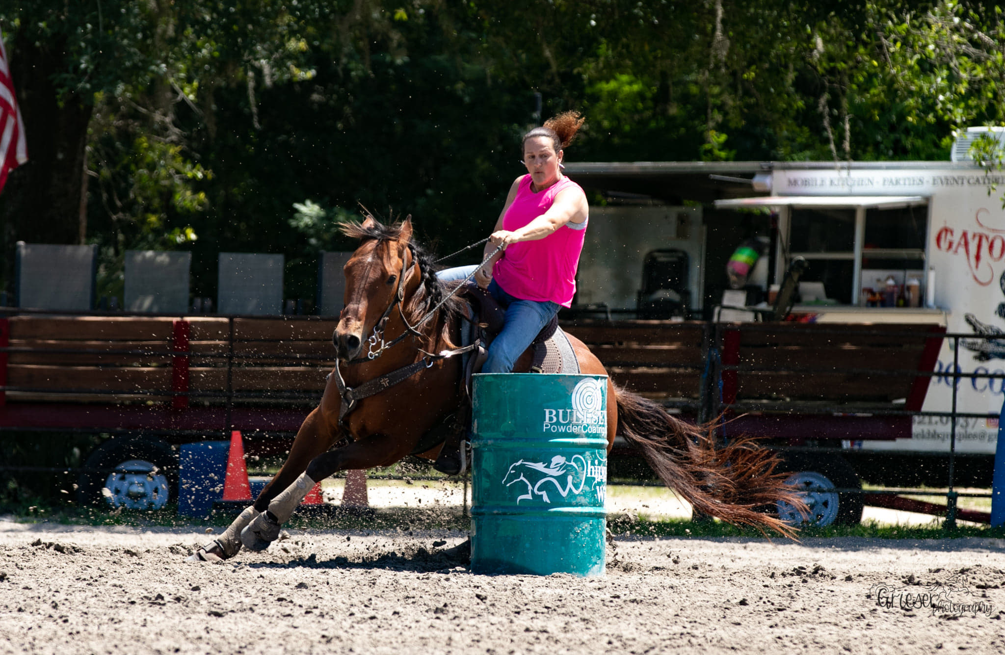 Andie Tindal riding Dually tied for 2021 1D Champion with Luis Sanchez